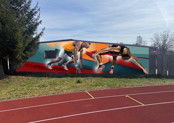 návrh stěna mužské postavy