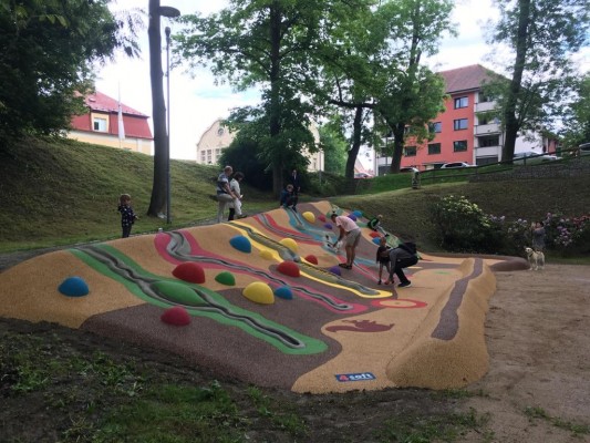 Ukázka kuličkové dráhy v Chebu